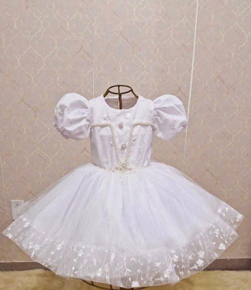 Vestido Branco Luxo Batizado