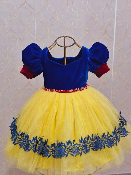 Vestido da Branca de Neve Barrado Renda
