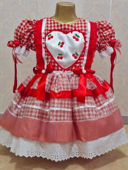 Vestido Junino Caipira Cerejinha