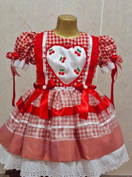 Vestido Junino Caipira Cerejinha