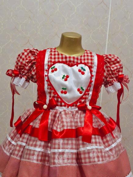 Vestido Junino Caipira Cerejinha