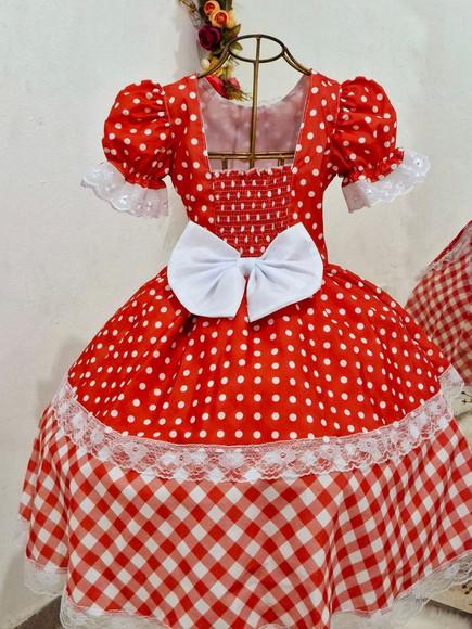Vestido Junino Luxo com Saia de Armação