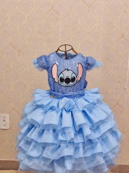Vestido Luxo Stitch Lilo 2em1