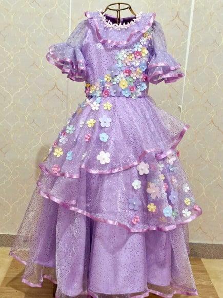 Vestido Luxo Tema Isabela Madrigal Filme Encanto