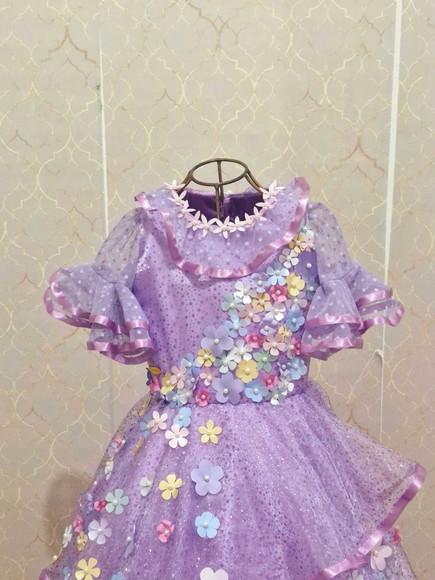 Vestido Luxo Tema Isabela Madrigal Filme Encanto