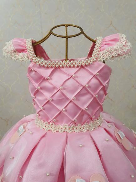 Vestido Minnie Rosa Luxo