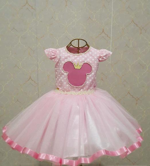 Vestido Minnie Rosa Poa