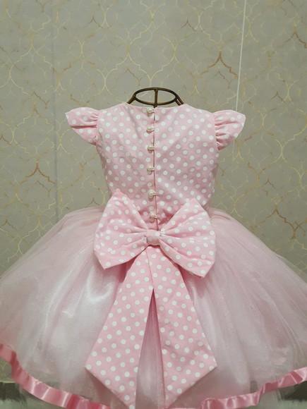 Vestido Minnie Rosa Poa