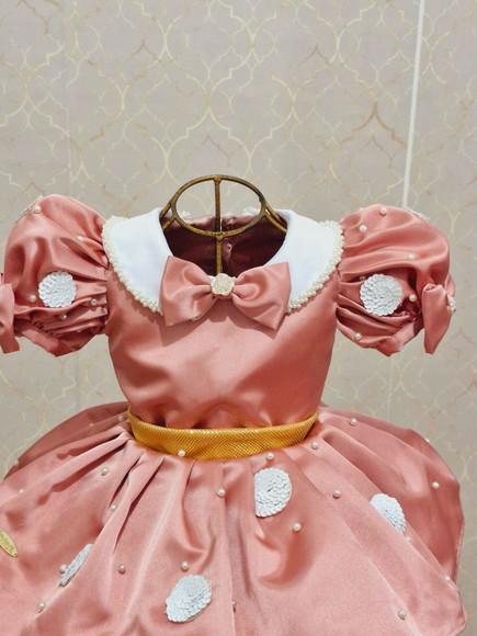 Vestido Minnie Rosé Luxo