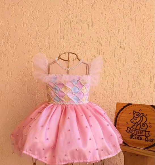 Vestido Palhacinha Rosa
