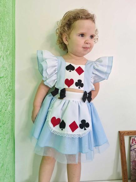 Vestido Romper Alice no País das Maravilha