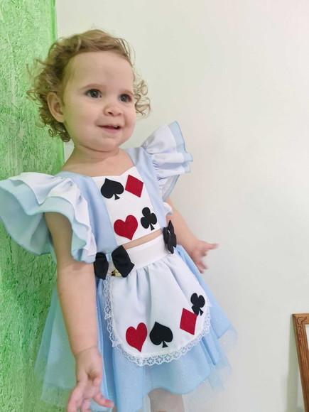 Vestido Romper Alice no País das Maravilha