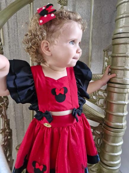 Vestido Romper Minnie Vermelha