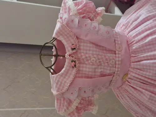 Vestido Luxo Fazendinha Cor de Rosa
