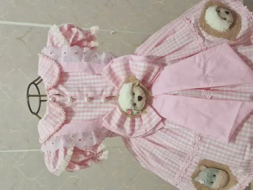 Vestido Luxo Fazendinha Cor de Rosa