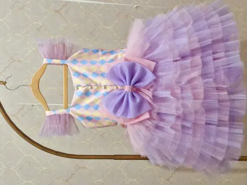 Vestido Luxo Tema Stitch e Angel