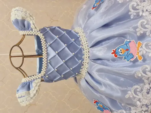 Vestido Azul Tema Galinha Pintadinha