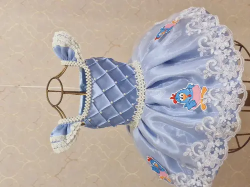 Vestido Azul Tema Galinha Pintadinha