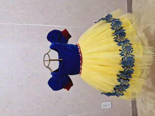 Vestido da Branca de Neve Barrado Renda