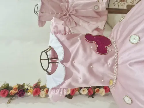 Vestido Minnie Rosa Bebê e Pink