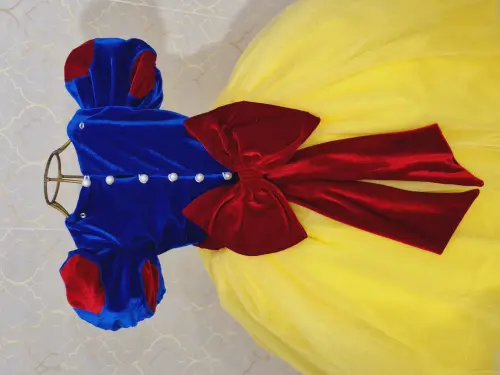 Vestido Branca Neve Corpo Veludado