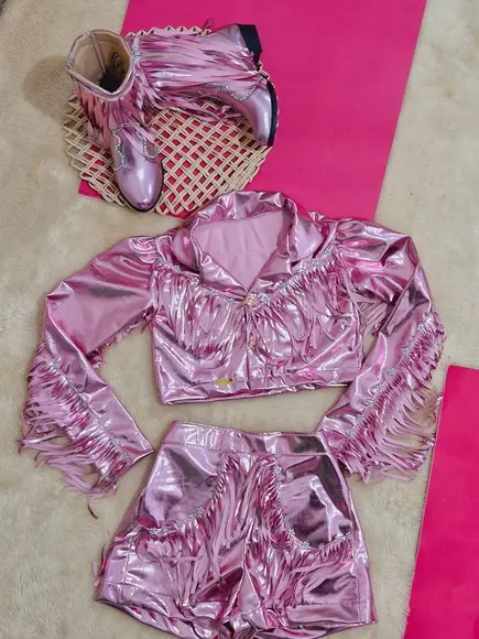 Conjunto Boiadeira com Nome Bordado