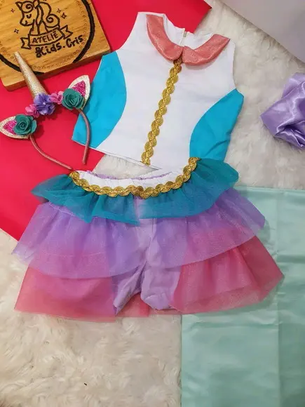 fantasia Conjunto lol unicórnio