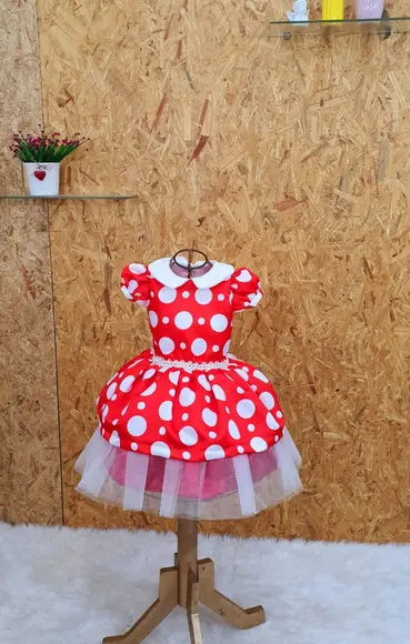 Mínnie Vermelha vestido da mínnie