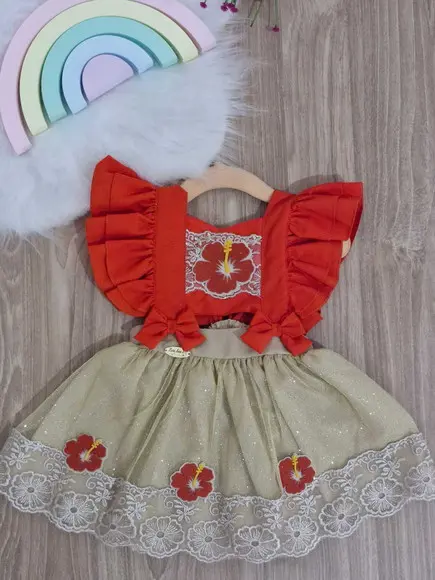 Romper Vestido Moana Tamanho Único