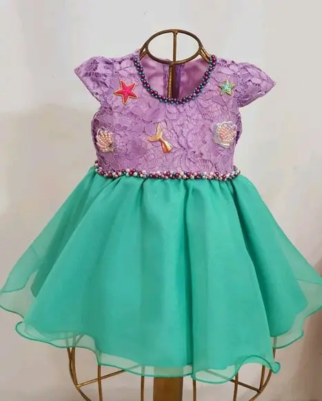 Vestido Ariel Pequena Sereia