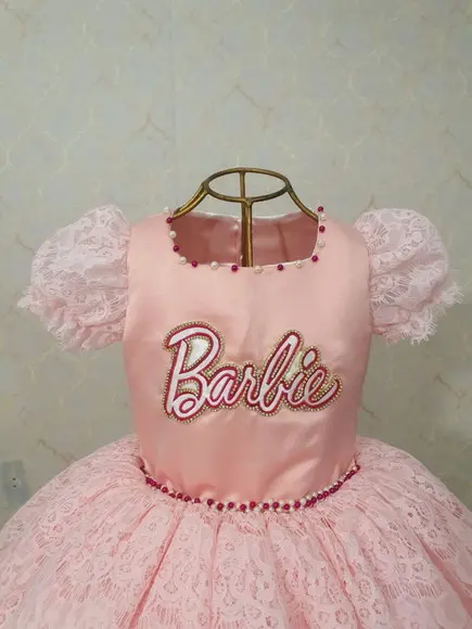 Vestido Barbie Renda Luxo Valor Vestido Curto