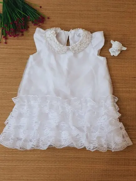 Vestido batizado babadinho