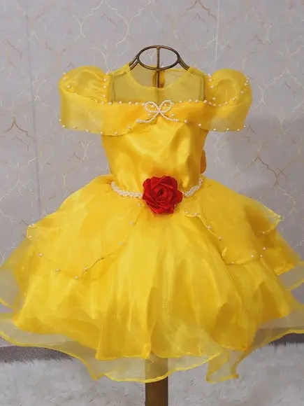 Vestido Bela  e a fera Comprimento Curto