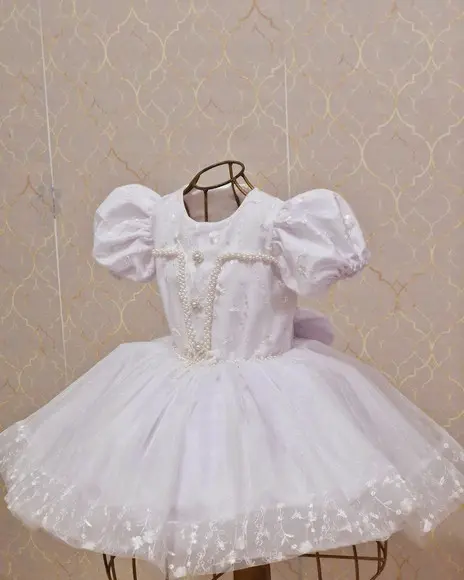 Vestido Branco Luxo Batizado