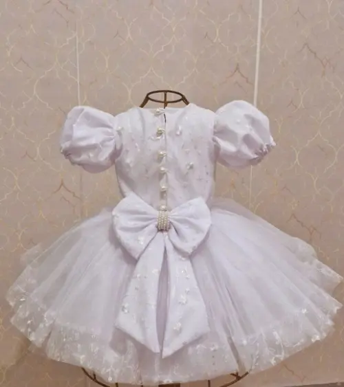 Vestido Branco Luxo Batizado