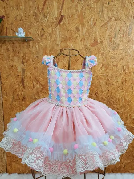 Vestido Circo Rosa Palhacinha
