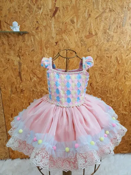 Vestido Circo Rosa Palhacinha