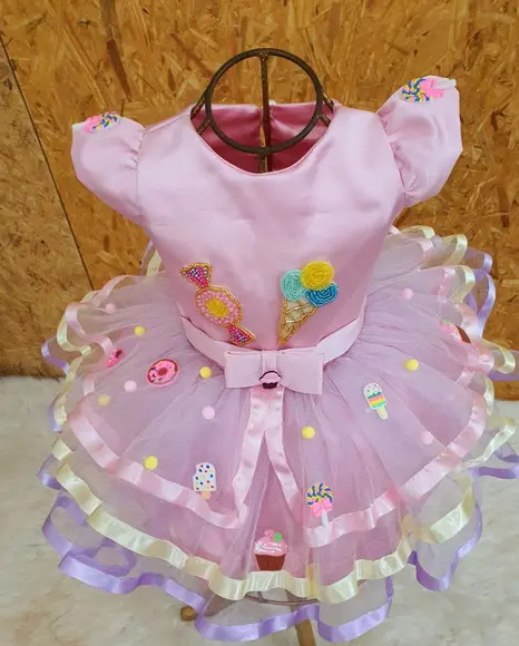 Vestido Confeitaria Colorida