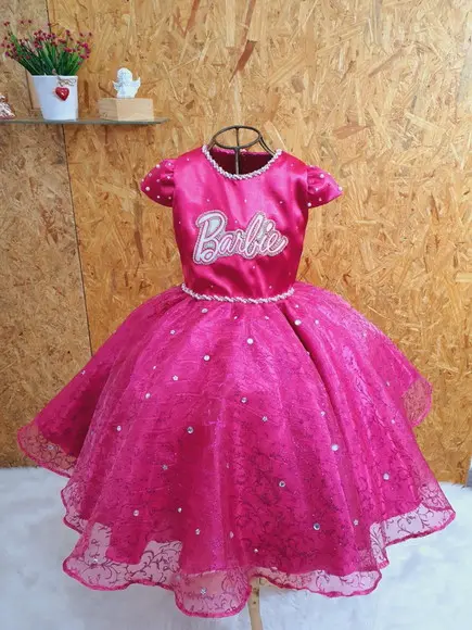 Vestido da Barbie Comprimento Curto