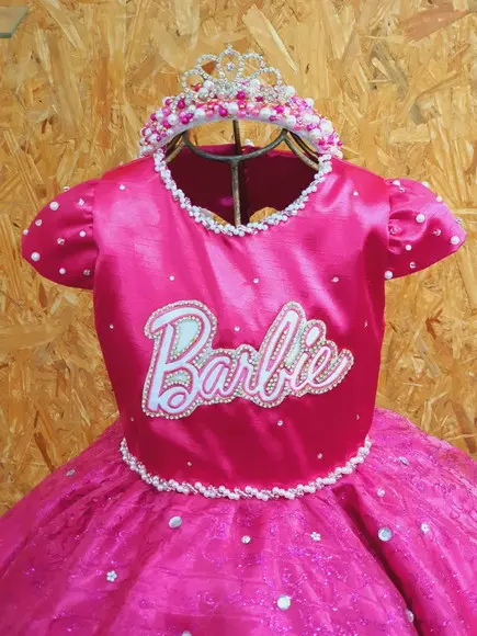 Vestido da Barbie Comprimento Curto