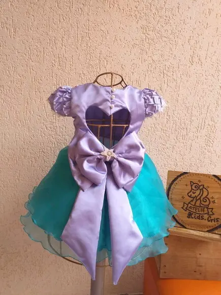 Vestido infantil fundo do mar