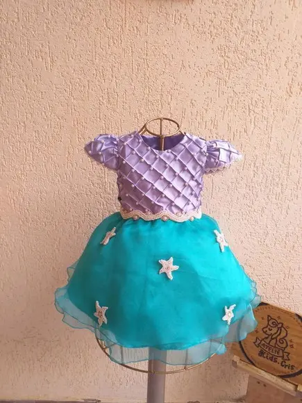 Vestido infantil fundo do mar