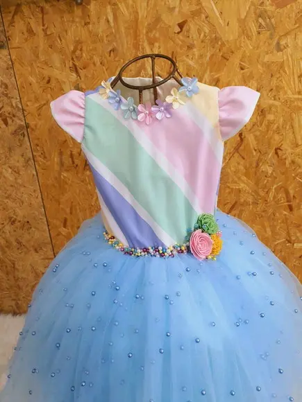 Vestido jardim candy color