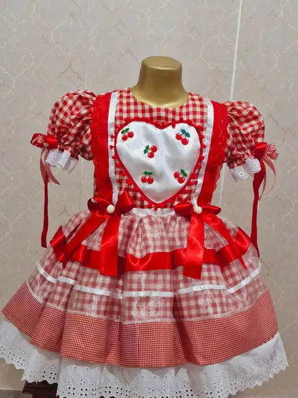 Vestido Junino Caipira Cerejinha