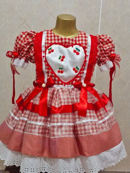 Vestido Junino Caipira Cerejinha