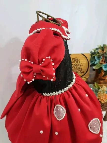 Vestido Luxo Mínnie Vermelha