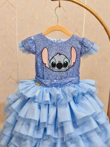 Vestido Luxo Stitch Lilo 2em1