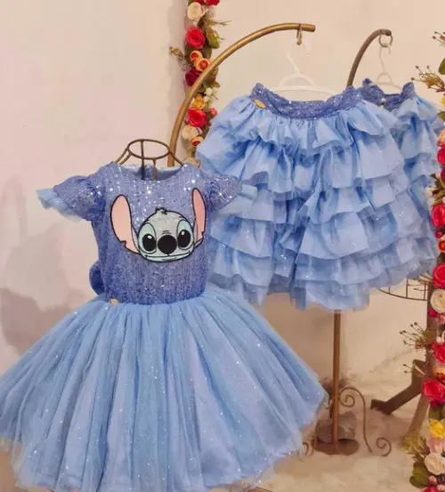 Vestido Luxo Stitch Lilo 2em1