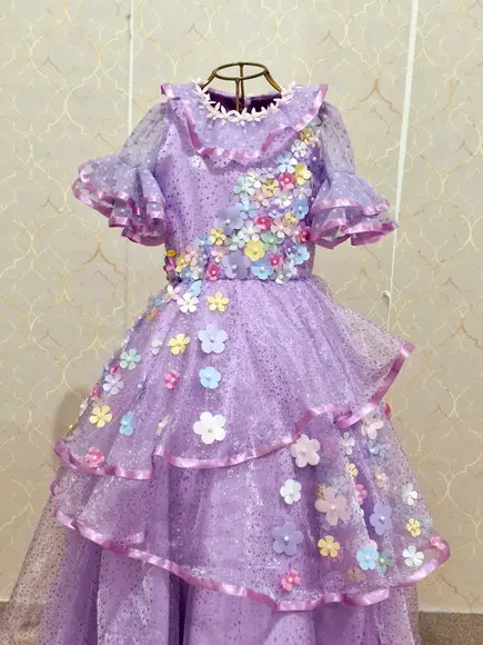 Vestido Luxo Tema Isabela Madrigal Filme Encanto