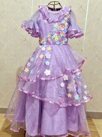 Vestido Luxo Tema Isabela Madrigal Filme Encanto